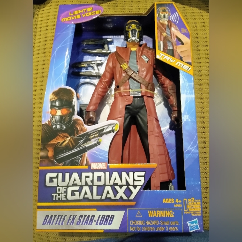 Gardians Of The Galaxy Marvel Hasbro Star-Lord 2013 Figure 15" NWT